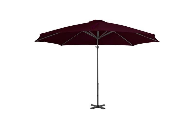 hængeparasol med aluminiumsstang 300 cm rød - Rød - Havemøbler - Solafskærmning - Parasoller - Hængeparasol