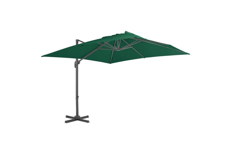 hængeparasol med aluminiumsstang 300x300 cm grøn - Grøn - Havemøbler - Solafskærmning - Parasoller - Hængeparasol