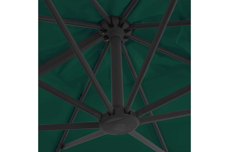 hængeparasol med aluminiumsstang 300x300 cm grøn - Grøn - Havemøbler - Solafskærmning - Parasoller - Hængeparasol