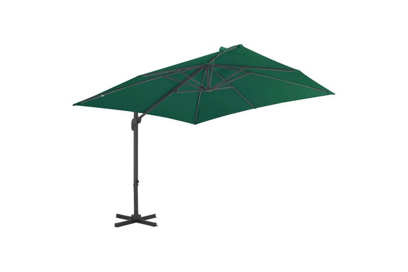 hængeparasol med aluminiumsstang 300x300 cm grøn - Grøn - Havemøbler - Solafskærmning - Parasoller - Hængeparasol