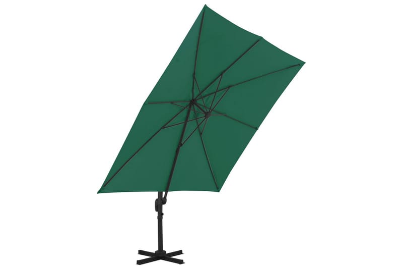 hængeparasol med aluminiumsstang 300x300 cm grøn - Grøn - Havemøbler - Solafskærmning - Parasoller - Hængeparasol