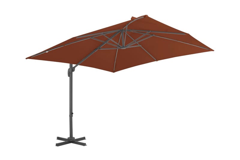 hængeparasol med aluminiumsstang 400x300 cm terrakotta - Havemøbler - Solafskærmning - Parasoller - Hængeparasol