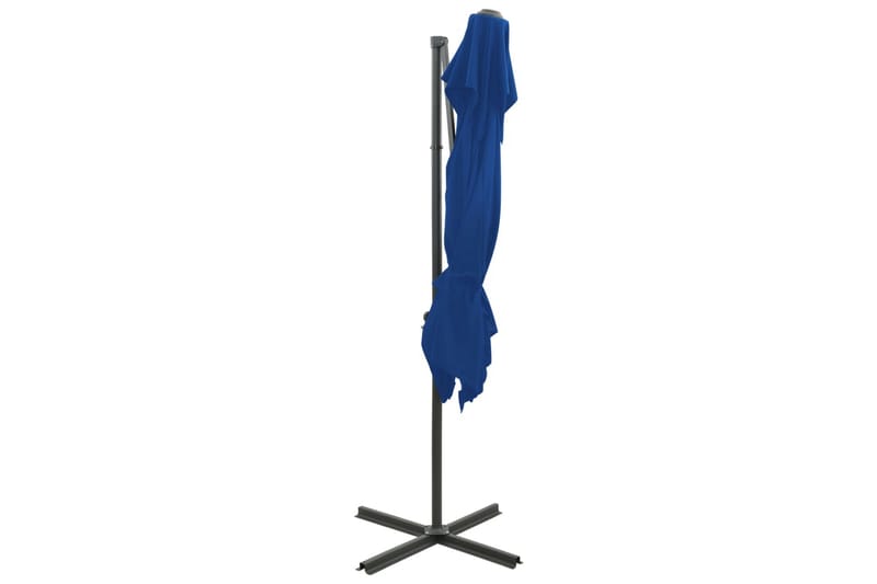hængeparasol med dobbelt top 250x250 cm azurblå - Blå - Hængeparasol