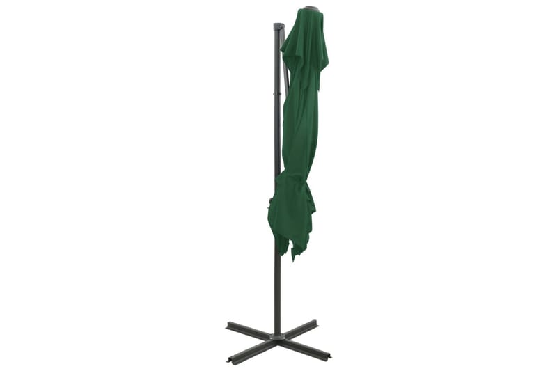 hængeparasol med dobbelt top 250x250 cm grøn - Grøn - Hængeparasol