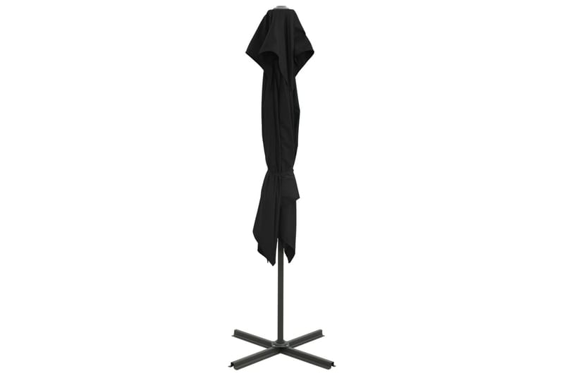 hængeparasol med dobbelt top 250x250 cm sort - Sort - Hængeparasol