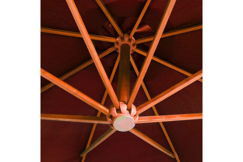 hængeparasol med stang 3,5x2,9 m fyrretræ terrakotta - Rød - Havemøbler - Solafskærmning - Parasoller - Hængeparasol