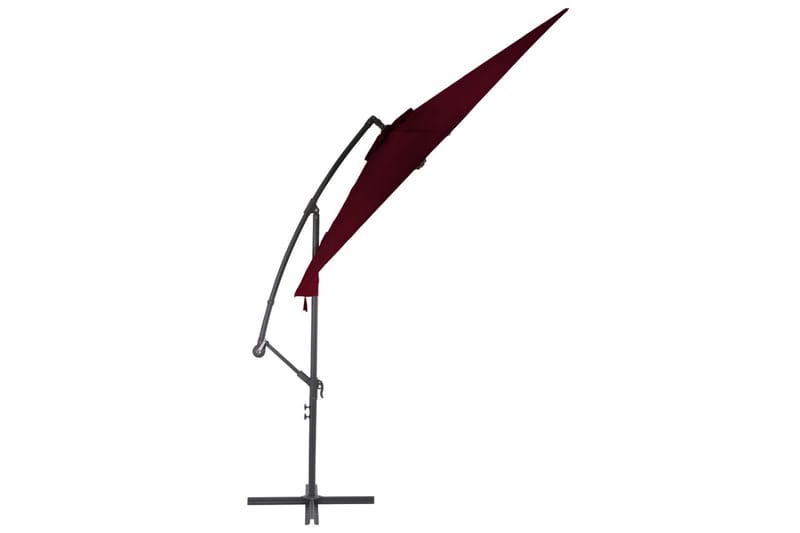 Hængeparasol Med Aluminiumsstang 300 cm Bordeauxfarvet - Rød - Havemøbler - Solafskærmning - Parasoller