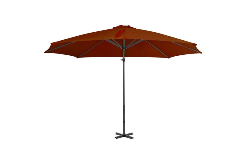 hængeparasol med aluminiumsstang 300 cm terrakotta - Orange - Havemøbler - Solafskærmning - Parasoller