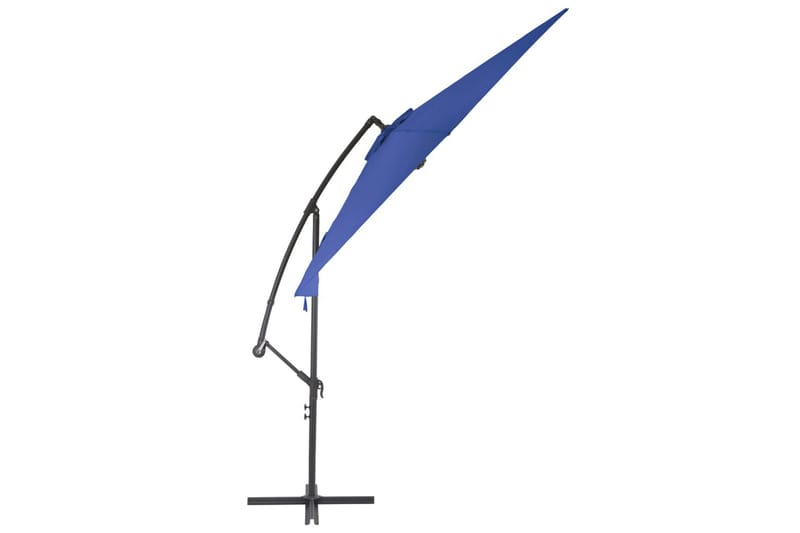 hængeparasol med aluminiumstang 300 cm blå - Blå - Parasoller