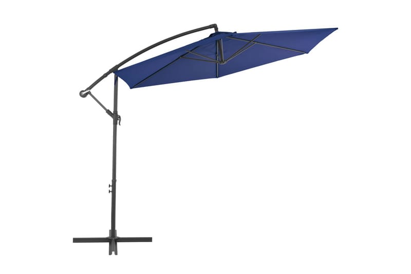 hængeparasol med aluminiumstang 300 cm blå - Blå - Havemøbler - Solafskærmning - Parasoller