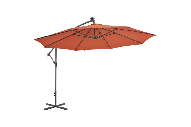 Hængeparasol Med Aluminiumstang 350 Cm Terracottafarvet - Orange - Havemøbler - Solafskærmning - Parasoller