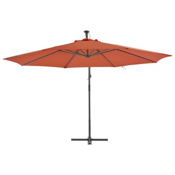 Hængeparasol Med Aluminiumstang 350 Cm Terracottafarvet - Orange - Havemøbler - Solafskærmning - Parasoller