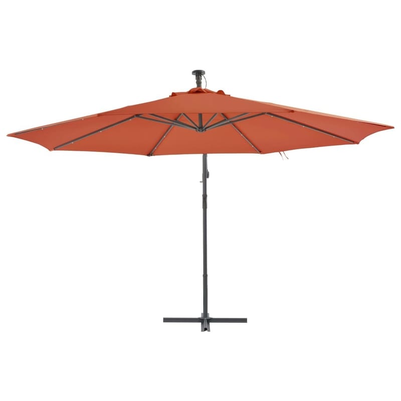 Hængeparasol Med Aluminiumstang 350 Cm Terracottafarvet - Orange - Havemøbler - Solafskærmning - Parasoller