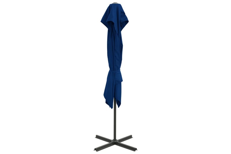 hængeparasol med dobbelt top 250x250 cm azurblå - Blå - Parasoller