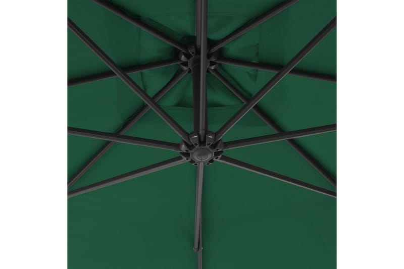 Hængeparasol Med Stålstang 250 X 250 Cm Grøn - Grøn - Parasoller