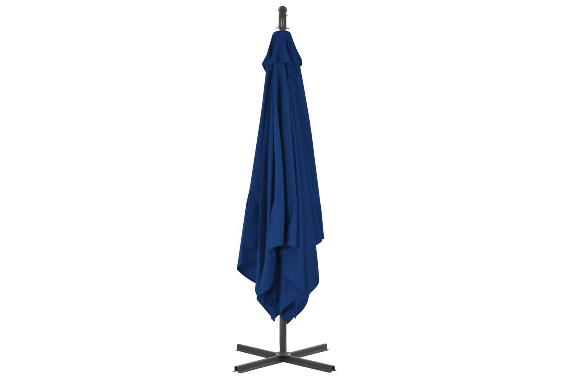 hængeparasol med stålstang 250x250 cm azurblå - Blå - Havemøbler - Solafskærmning - Parasoller