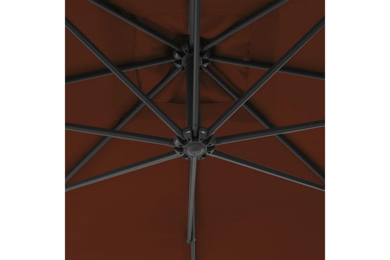 Hængeparasol Med Stålstang 250x250 cm Terrakotta - Orange - Havemøbler - Solafskærmning - Parasoller