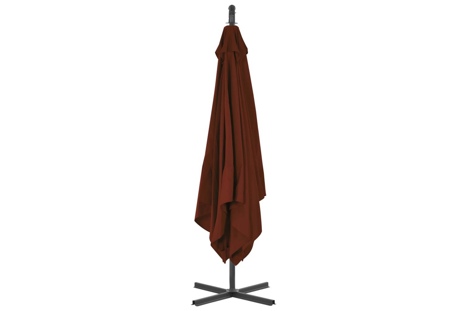 Hængeparasol Med Stålstang 250x250 cm Terrakotta - Orange - Havemøbler - Solafskærmning - Parasoller