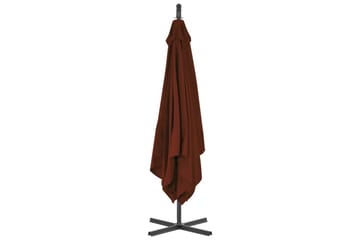 Hængeparasol Med Stålstang 250x250 cm Terrakotta - Orange - Havemøbler - Solafskærmning - Parasoller
