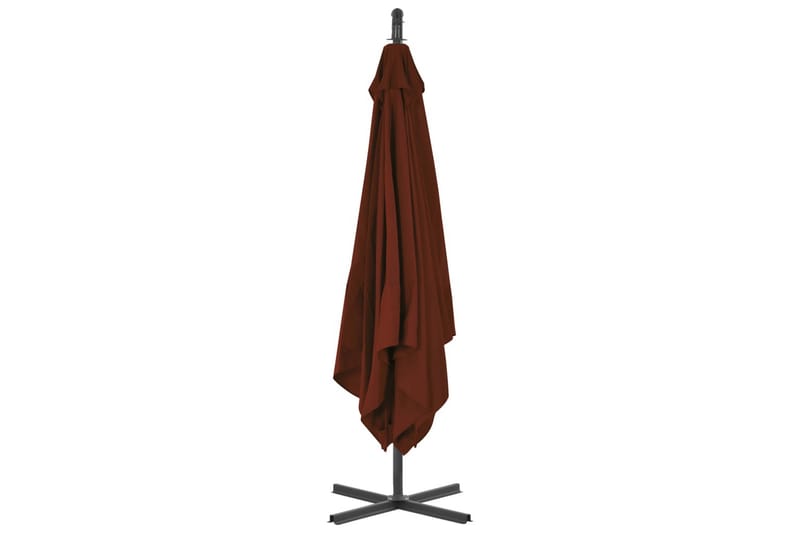 Hængeparasol Med Stålstang 250x250 cm Terrakotta - Orange - Havemøbler - Solafskærmning - Parasoller