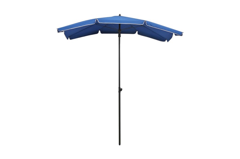 halv parasol med stang 200x130 cm azurblå - Blå - Parasoller