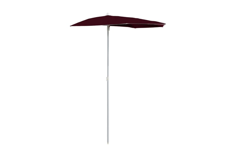 halv parasol med stang 180x90 cm bordeaux - Rød - Parasoller