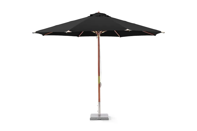Hillerstorp Luksusparasol træ 335 cm, Sort