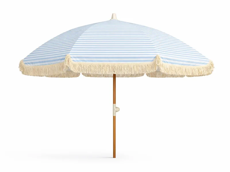 Hillerstorp parasol 200 cm, Blå-hvid