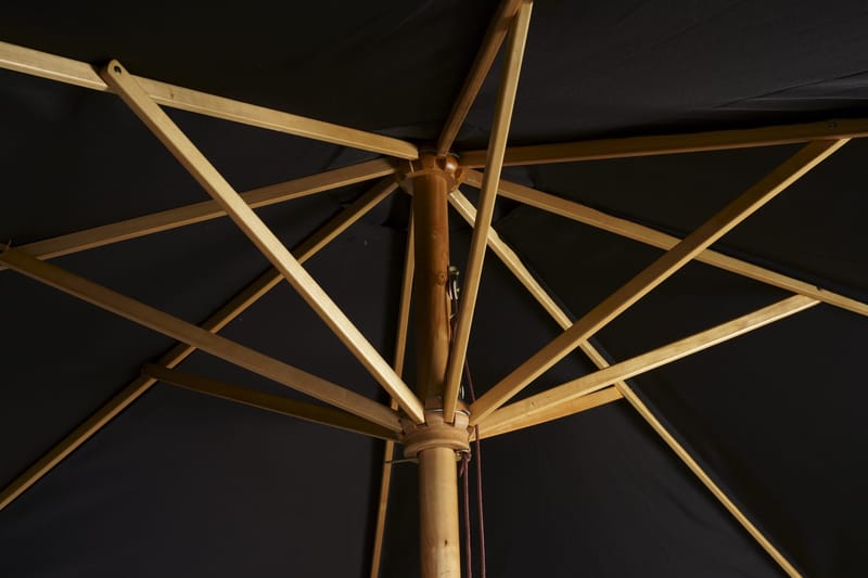 Ixos Parasoll 300 cm Sort/natur - Venture Home - Havemøbler - Solafskærmning - Parasoller