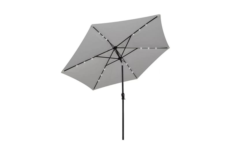 Led-Hængeparasol 3 M Sandhvid - Hvid - Havemøbler - Solafskærmning - Parasoller