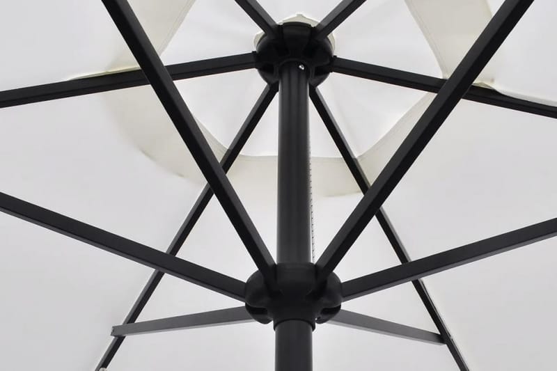 Led-Hængeparasol 3 M Sandhvid - Hvid - Havemøbler - Solafskærmning - Parasoller