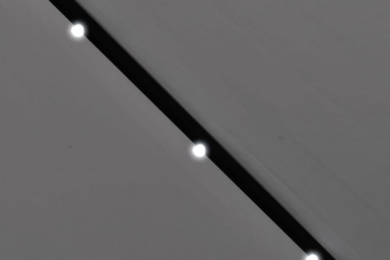 Led-Hængeparasol 3 M Sandhvid - Hvid - Havemøbler - Solafskærmning - Parasoller