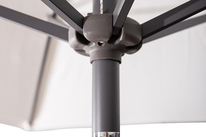 Leeds Parasol 300 cm - Hvid/Sort - Havemøbler - Solafskærmning - Parasoller