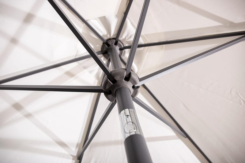 Leeds Parasol 300 cm - Hvid/Sort - Havemøbler - Solafskærmning - Parasoller