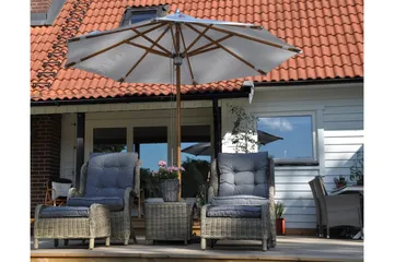 Lyon Parasol 300 cm Olefin Offwhite - Fritab - Havemøbler - Solafskærmning - Parasoller - Baliparasol