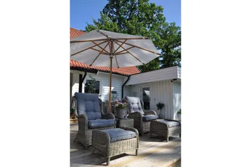 Lyon Parasol 300 cm Olefin Offwhite - Fritab - Havemøbler - Solafskærmning - Parasoller - Baliparasol