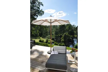 Lyon Parasol 300 cm Olefin Offwhite - Fritab - Havemøbler - Solafskærmning - Parasoller - Baliparasol