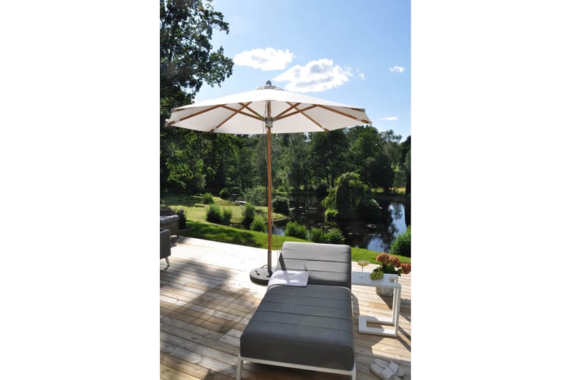 Lyon Parasol 300 cm Olefin Offwhite - Fritab - Havemøbler - Solafskærmning - Parasoller - Baliparasol