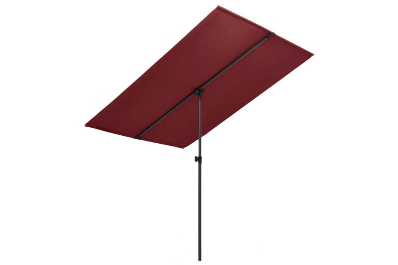 Parasol med Aluminiumsstang 2x1,5 M Bordeauxfarvet - Rød - Parasoller