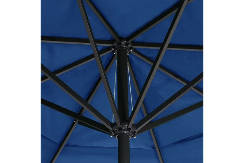 Parasol Med Aluminiumsstang 600 cm Azurblå - Blå - Parasoller