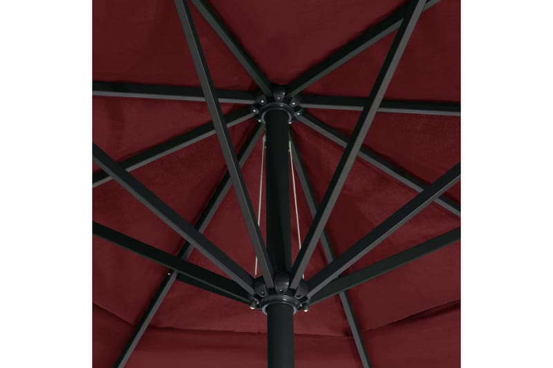 Parasol Med Aluminiumsstang 600 cm Bordeaux - Rød - Parasoller
