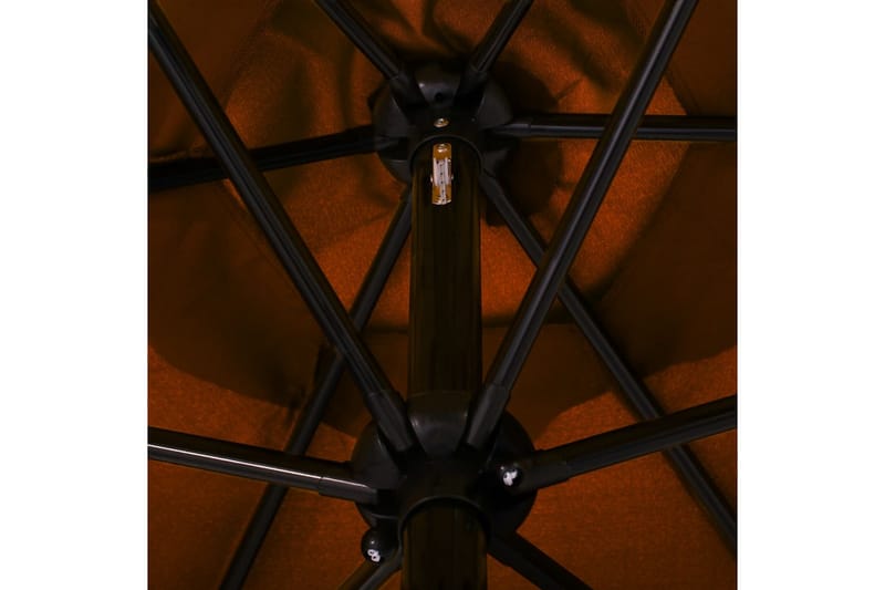 parasol med metalstang 300 cm terracotta - Rød - Havemøbler - Solafskærmning - Parasoller