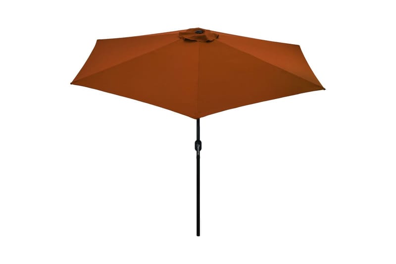 parasol med metalstang 300 cm terracotta - Rød - Havemøbler - Solafskærmning - Parasoller