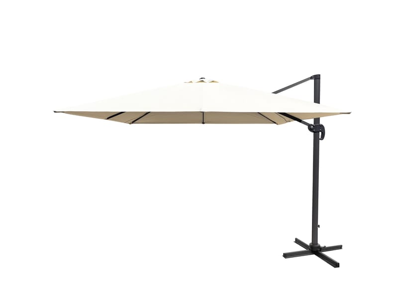 Miami Parasol Fritstående 3×3 m - Sand - Havemøbler - Solafskærmning - Parasoller - Hængeparasol