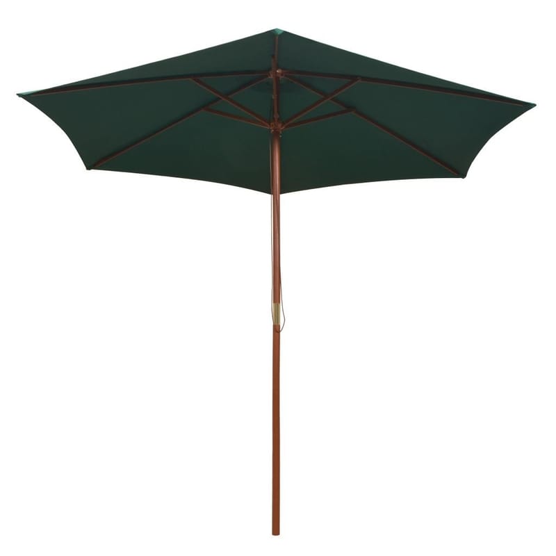 Parasol 270 X 270 Cm Træstang Grøn - Grøn - Havemøbler - Solafskærmning - Parasoller