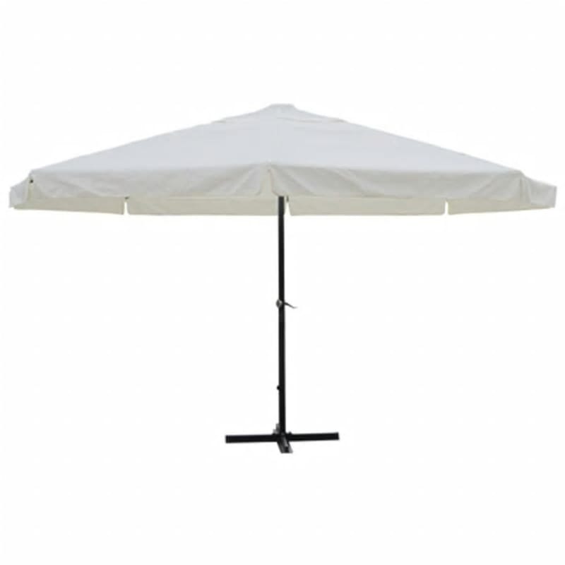 Parasol 500 Cm Aluminium Hvid - Hvid - Parasoller