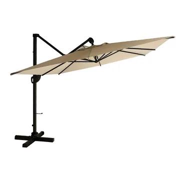 Parasol HOME4YOU Beijing 3x3M, beige - Beige - Havemøbler - Solafskærmning - Parasoller - Hængeparasol