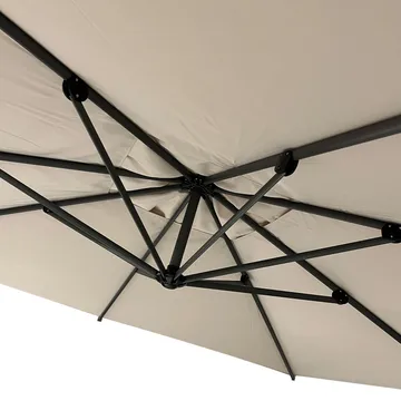 Parasol HOME4YOU Beijing 3x3M, beige - Beige - Havemøbler - Solafskærmning - Parasoller - Hængeparasol