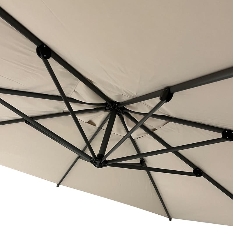 Parasol HOME4YOU Beijing 3x3M, beige - Beige - Havemøbler - Solafskærmning - Parasoller - Hængeparasol