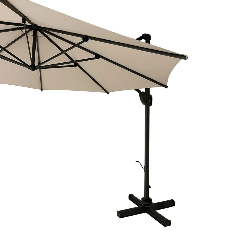 Parasol HOME4YOU Beijing D3,5M, beige - Beige - Havemøbler - Solafskærmning - Parasoller - Hængeparasol